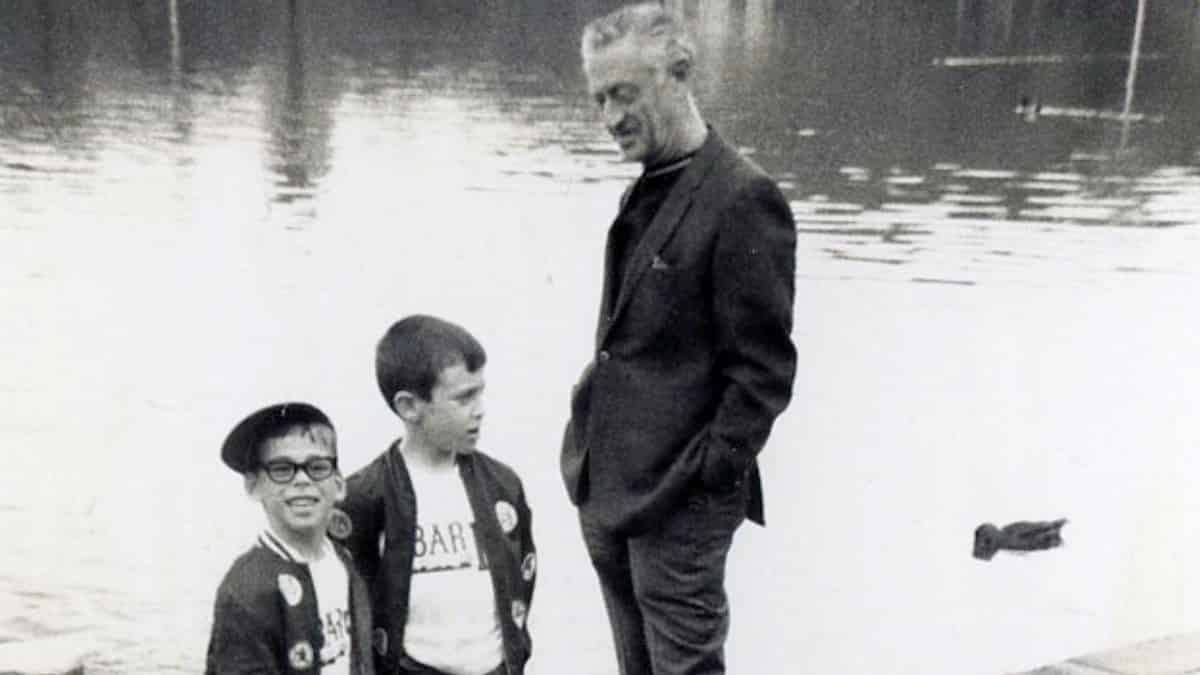 The author as a child (far left) with his older brother and great uncle.