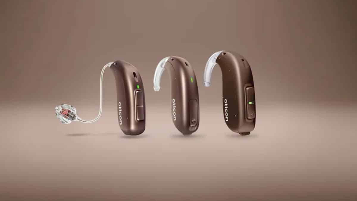 Oticon Verit mini-RITE T, mini-BTE T 85, and BTE T 105.