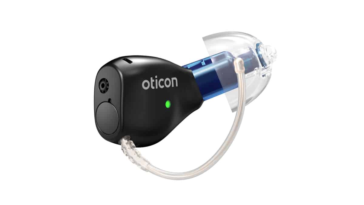Oticon Zeal features new encapsulation technology, AI-driven processing, an innovative 3-in-1 antenna/retention/removal cord, 20 hours of operation on a single charge, Bluetooth audio streaming for iOS and Android, and an instant-fit option that uses the same domes as Oticon Intent.