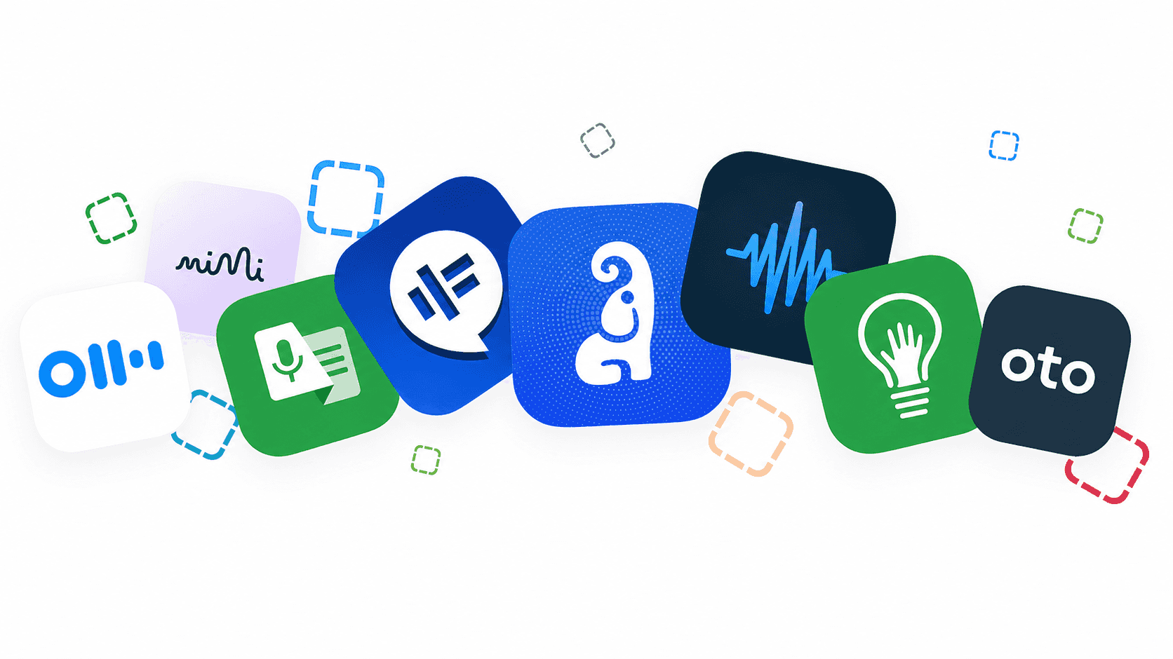 Logo collage of the best smartphone apps for hearing loss.